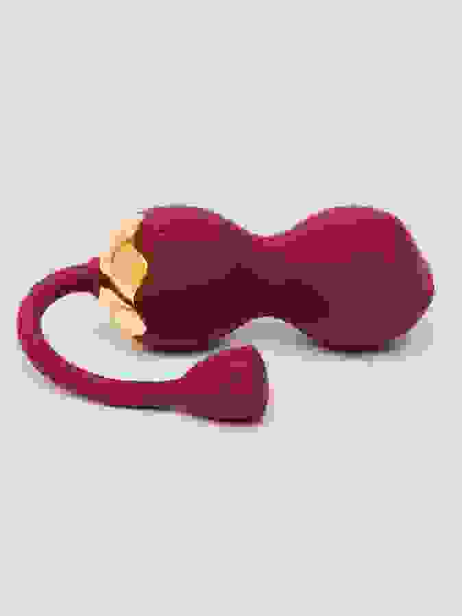 Lovehoney Super Squeeze Rechargeable Vibrating Double Kegel Balls 2oz, Red, hi-res